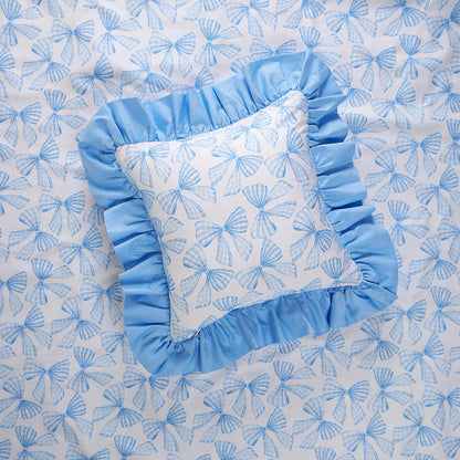 Edda Ruffled Square Throw Pillow Cover