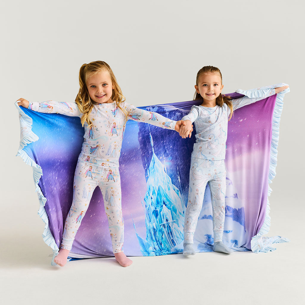 Disney Let It Go & Frozen Castle Ruffled Luxe Patoo® Blanket