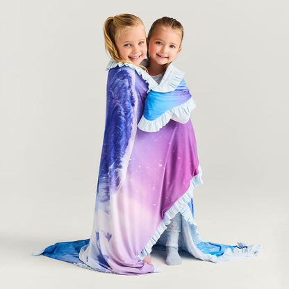 Disney Let It Go & Frozen Castle Ruffled Luxe Patoo® Blanket