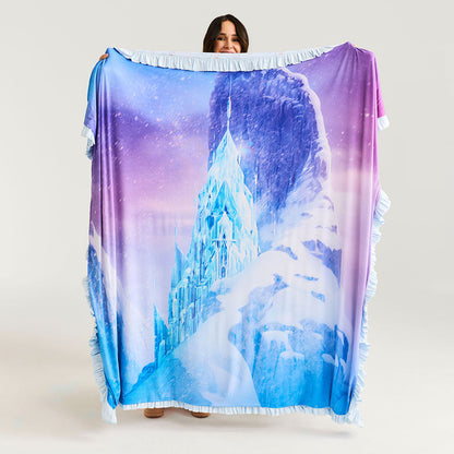 Disney Let It Go & Frozen Castle Ruffled Luxe Patoo® Blanket