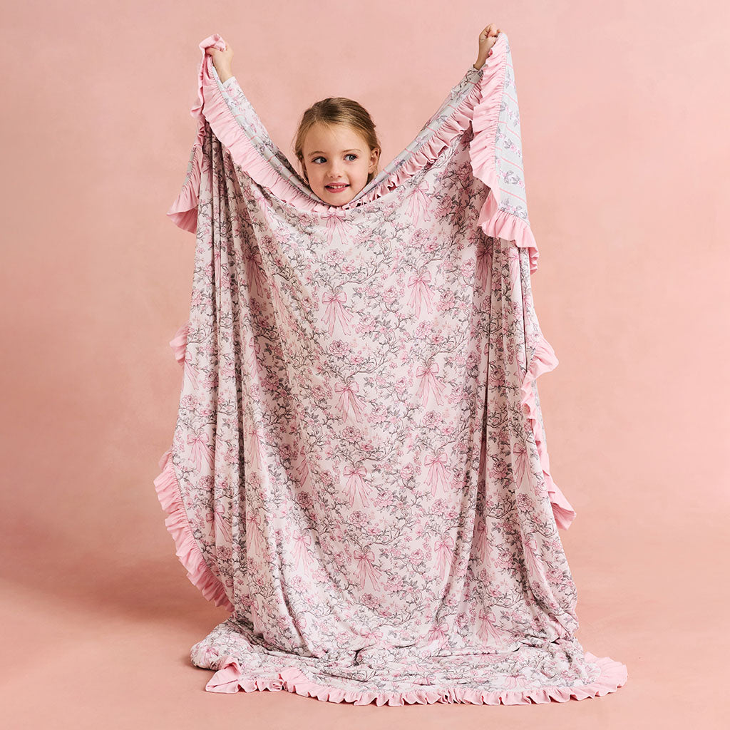 Irene & Susan Ruffled Luxe Patoo® Blanket