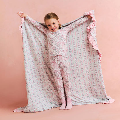 Irene & Susan Ruffled Luxe Patoo® Blanket