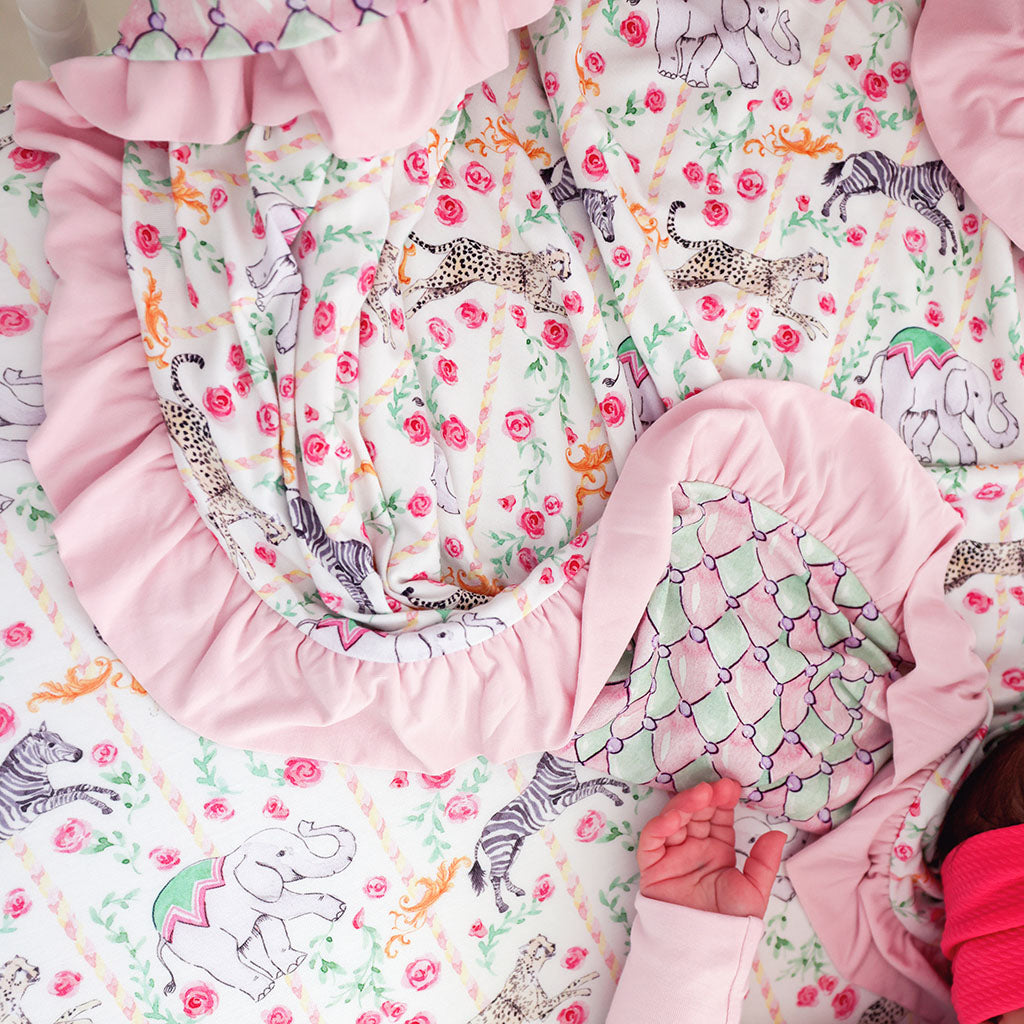 Lyra & Harlequin Diamonds Ruffled Luxe Patoo® Blanket