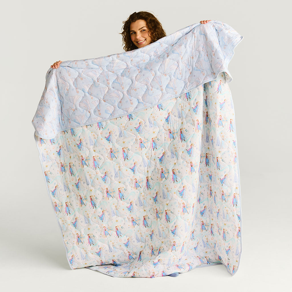 Disney Elsa & Anna & Let It Go Reversible Quilted Patoo® Blanket