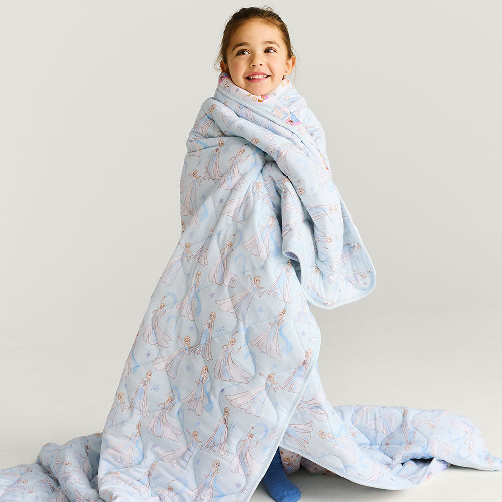 Disney Elsa & Anna & Let It Go Reversible Quilted Patoo® Blanket