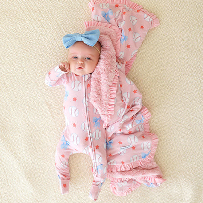 Gina Minky Ruffled Luxette Patoo® Blanket