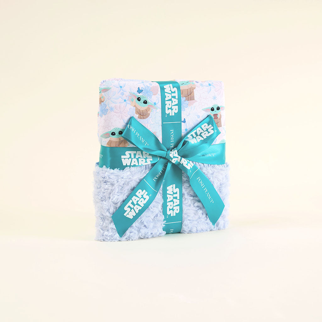 Star Wars™ Grogu Garden Minky Ruffled Luxette Patoo® Blanket