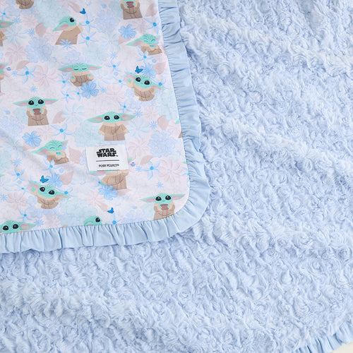 Star Wars™ Grogu Garden Minky Ruffled Luxette Patoo® Blanket