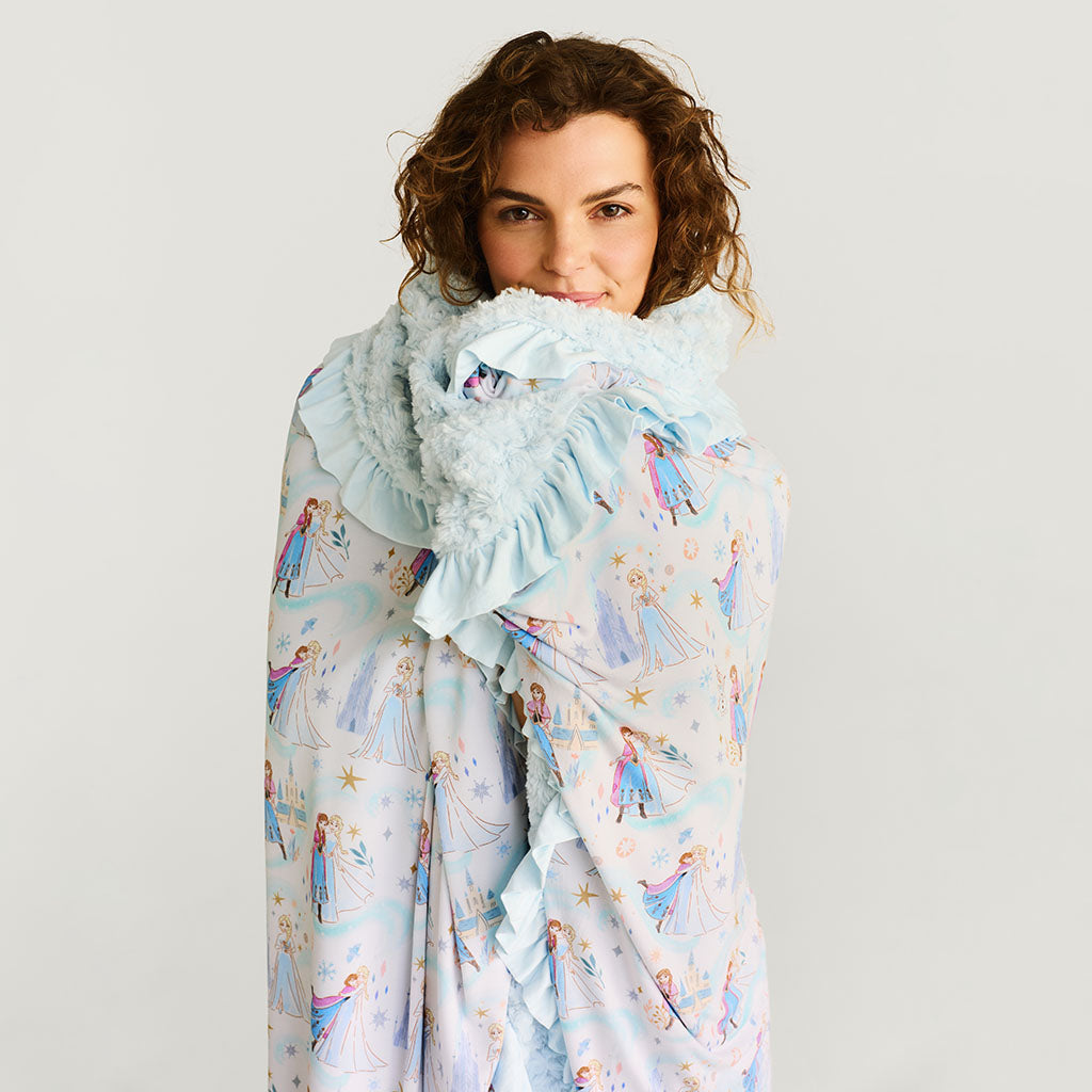 Disney Elsa & Anna Minky Ruffled Luxe Patoo® Blanket