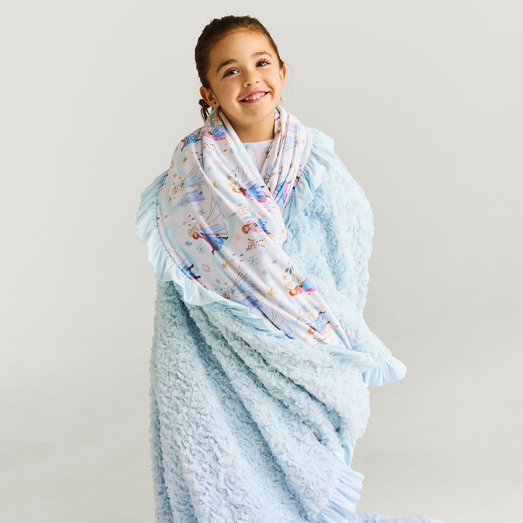 Disney Elsa & Anna Minky Ruffled Luxe Patoo® Blanket