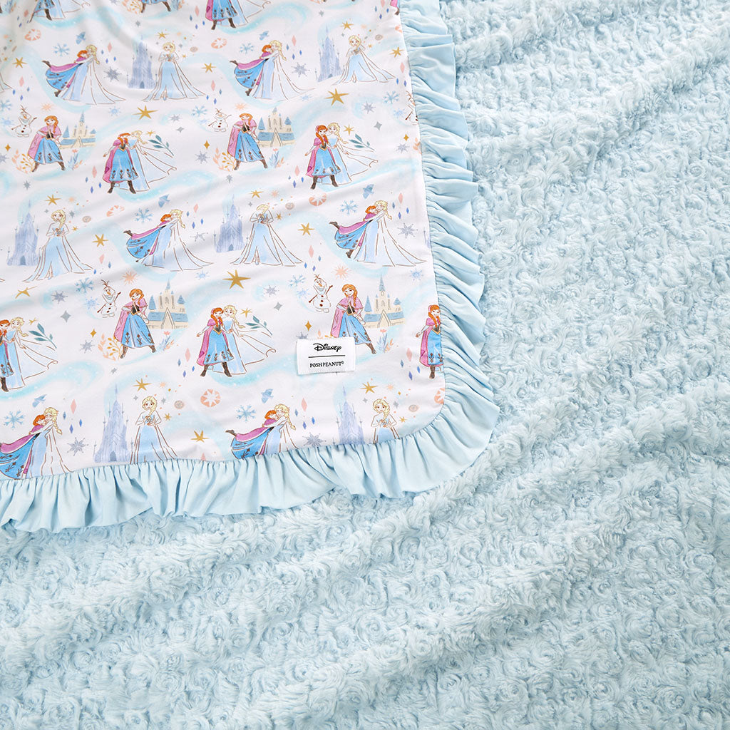 Disney Elsa & Anna Minky Ruffled Luxe Patoo® Blanket