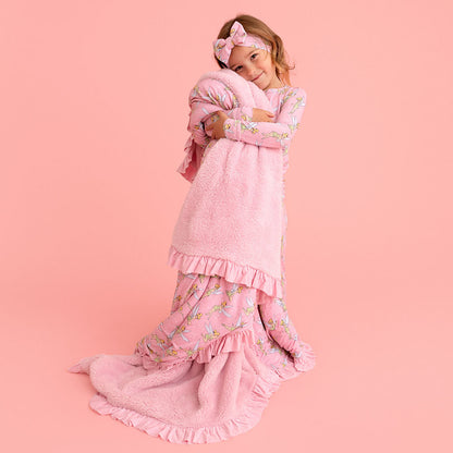 Disney Tinker Bell Ruffled Luxe Plush Patoo® Blanket