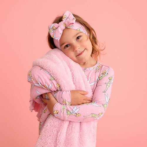 Disney Tinker Bell Ruffled Luxe Plush Patoo® Blanket