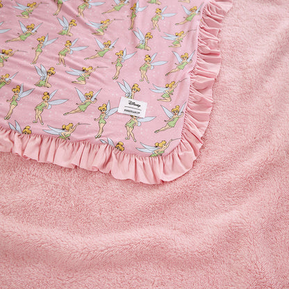 Disney Tinker Bell Ruffled Luxe Plush Patoo® Blanket