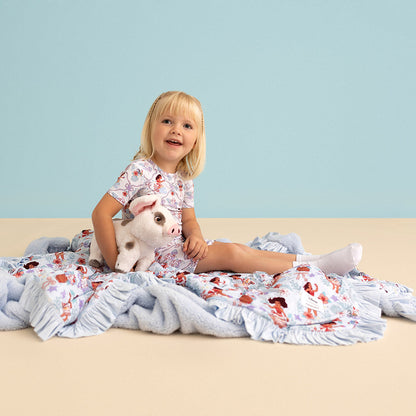 Disney Moana & Pua Ruffled Luxe Plush Patoo® Blanket
