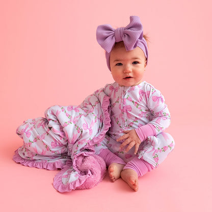 Disney Marie Bows Ruffled Luxette Plush Patoo® Blanket