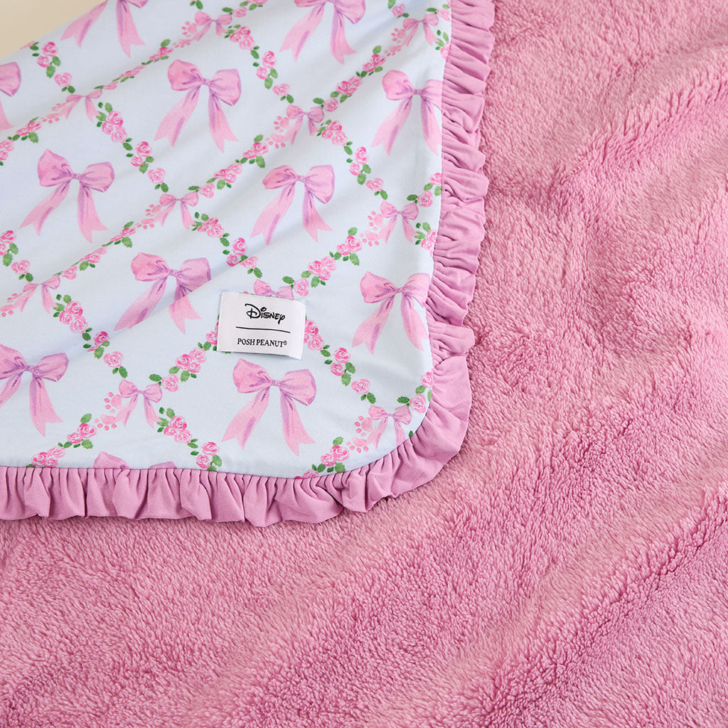 Disney Marie Bows Ruffled Luxette Plush Patoo® Blanket
