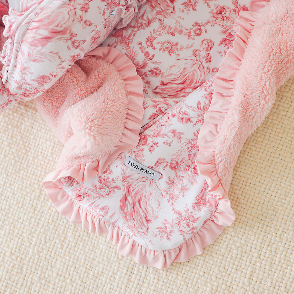 Antoinette Ruffled Luxette Plush Patoo® Blanket