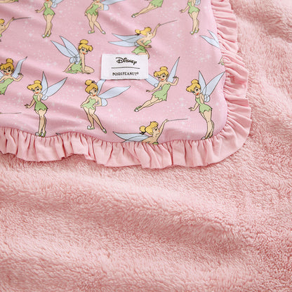 Disney Tinker Bell Ruffled Luxette Plush Patoo® Blanket