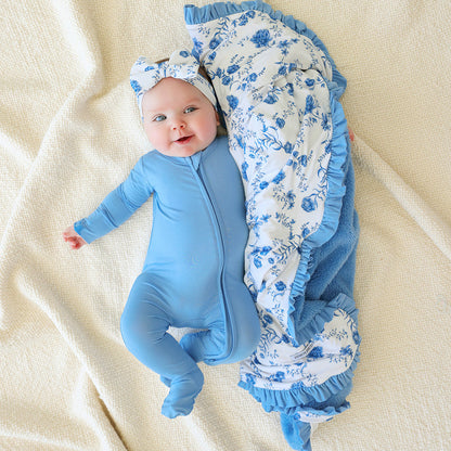 Hattie Ruffled Luxette Plush Patoo® Blanket