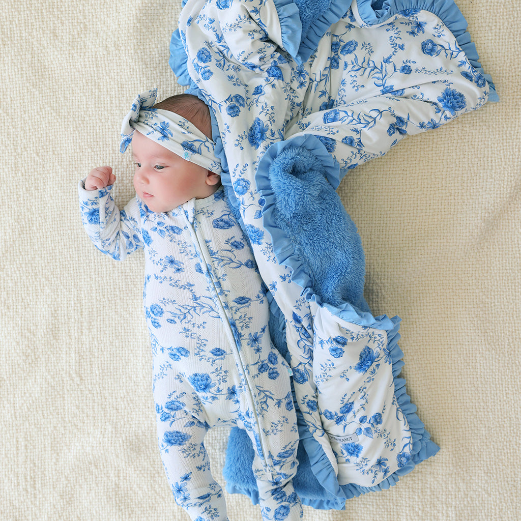 Hattie Ruffled Luxette Plush Patoo® Blanket