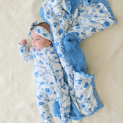 Hattie Ruffled Luxette Plush Patoo® Blanket