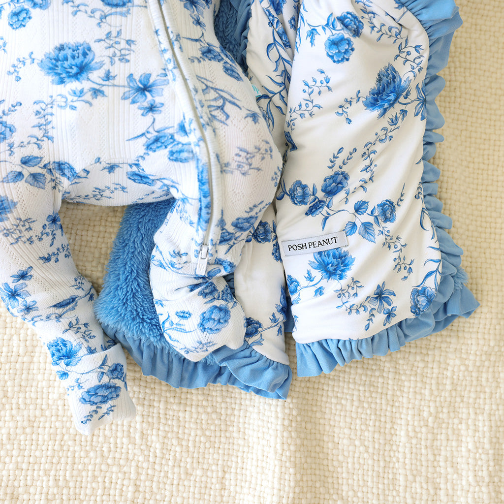 Hattie Ruffled Luxette Plush Patoo® Blanket
