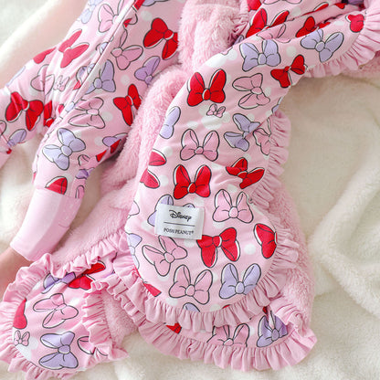 Disney Minnie & Daisy Bows Ruffled Luxette Plush Patoo® Blanket