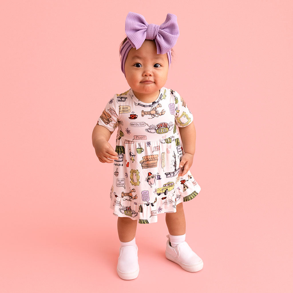 Friends Ruffled Twirl Bodysuit Dress