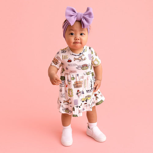 Friends Ruffled Twirl Bodysuit Dress