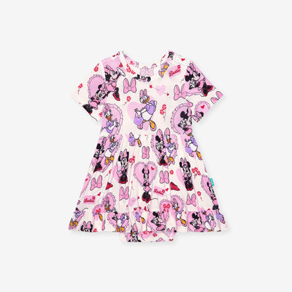 Disney Minnie & Daisy Galentine's Ruffled Twirl Bodysuit Dress