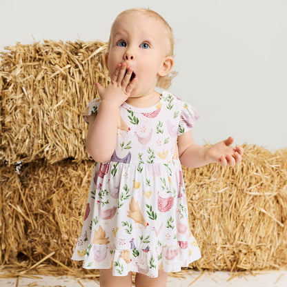 Jo Ruffled Twirl Bodysuit Dress
