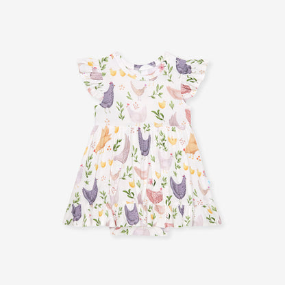 Jo Ruffled Twirl Bodysuit Dress