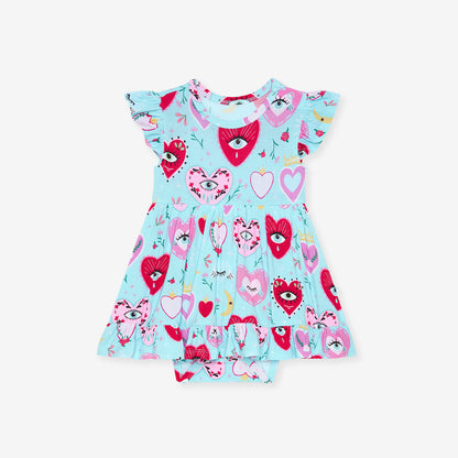 Sweet Fiona Ruffled Twirl Bodysuit Dress