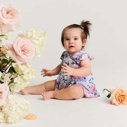 Marion Tie Back Ruffled Bodysuit Dress