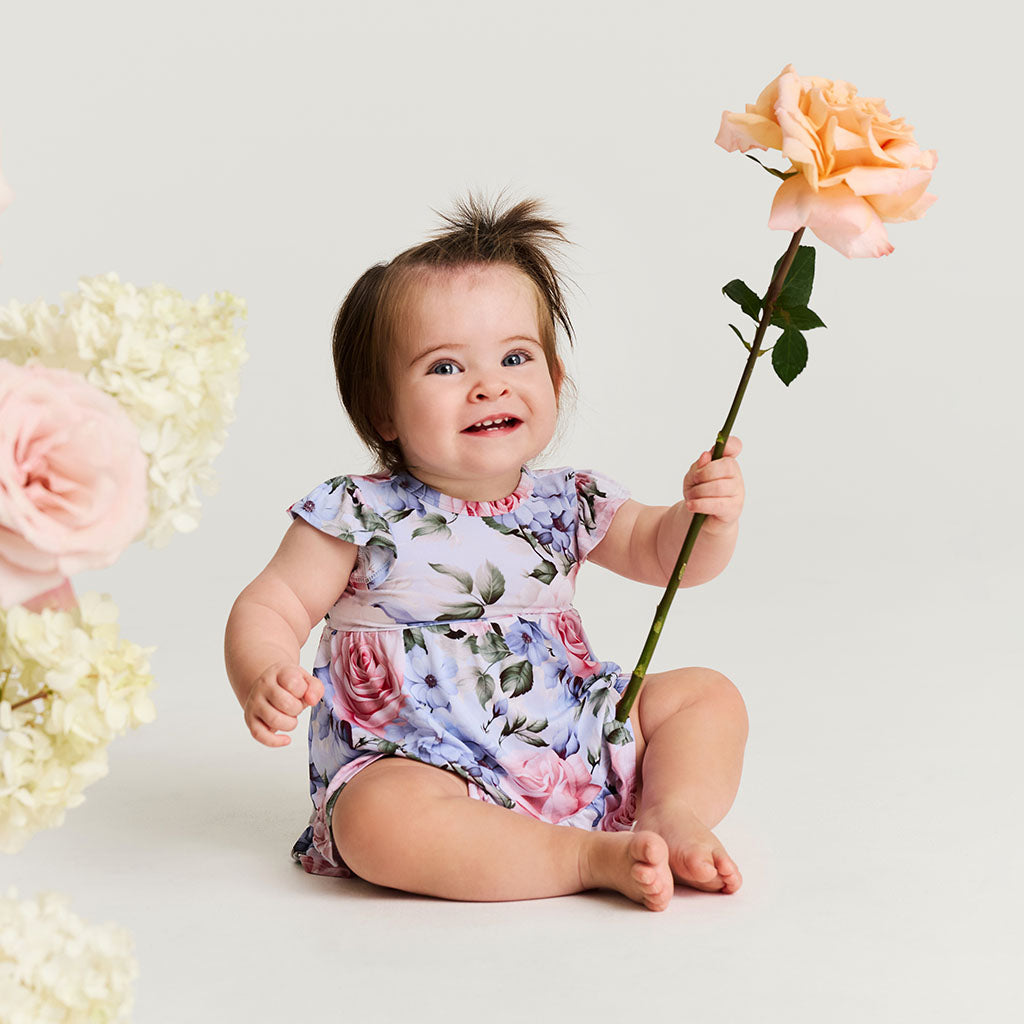 Marion Tie Back Ruffled Bodysuit Dress