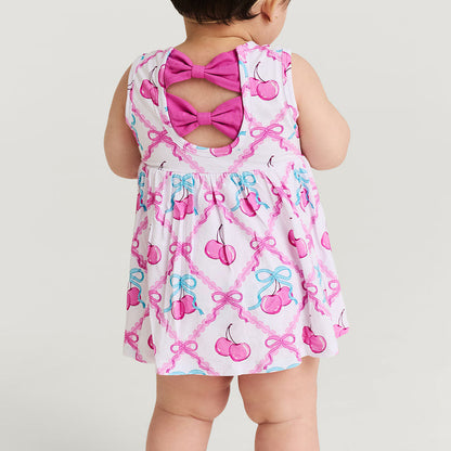 Amarena Bow Back Bodysuit Dress