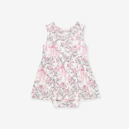 Irene Bow Back Bodysuit Dress