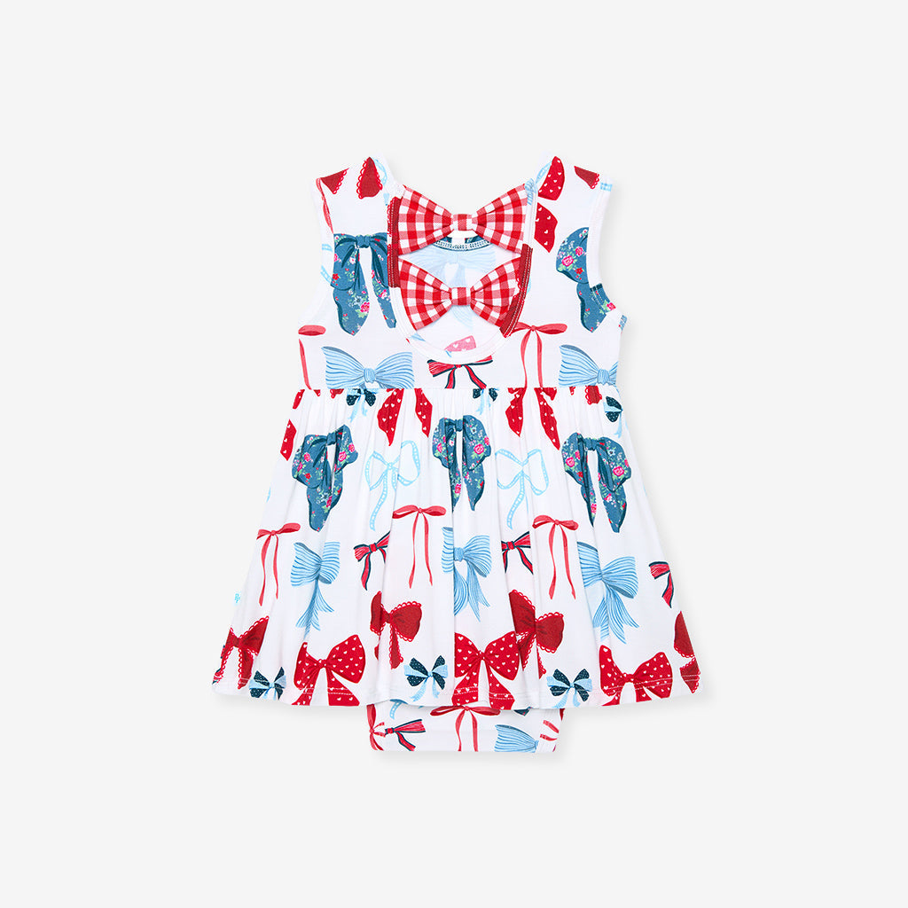 Martha Bow Back Bodysuit Dress