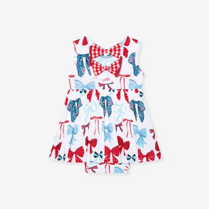 Martha Bow Back Bodysuit Dress