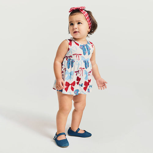 Martha Bow Back Bodysuit Dress