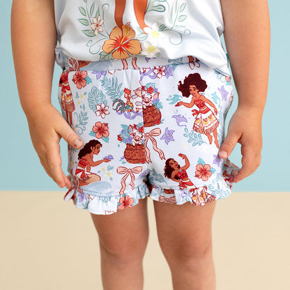 Disney Moana & Pua French Terry Ruffled Shorts