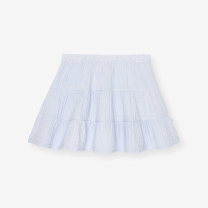 Halogen Blue Cotton Crinkle Mini Skirt