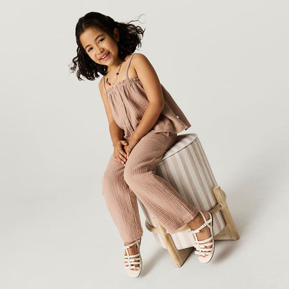Macchiato Cotton Crinkle Paperbag Pants