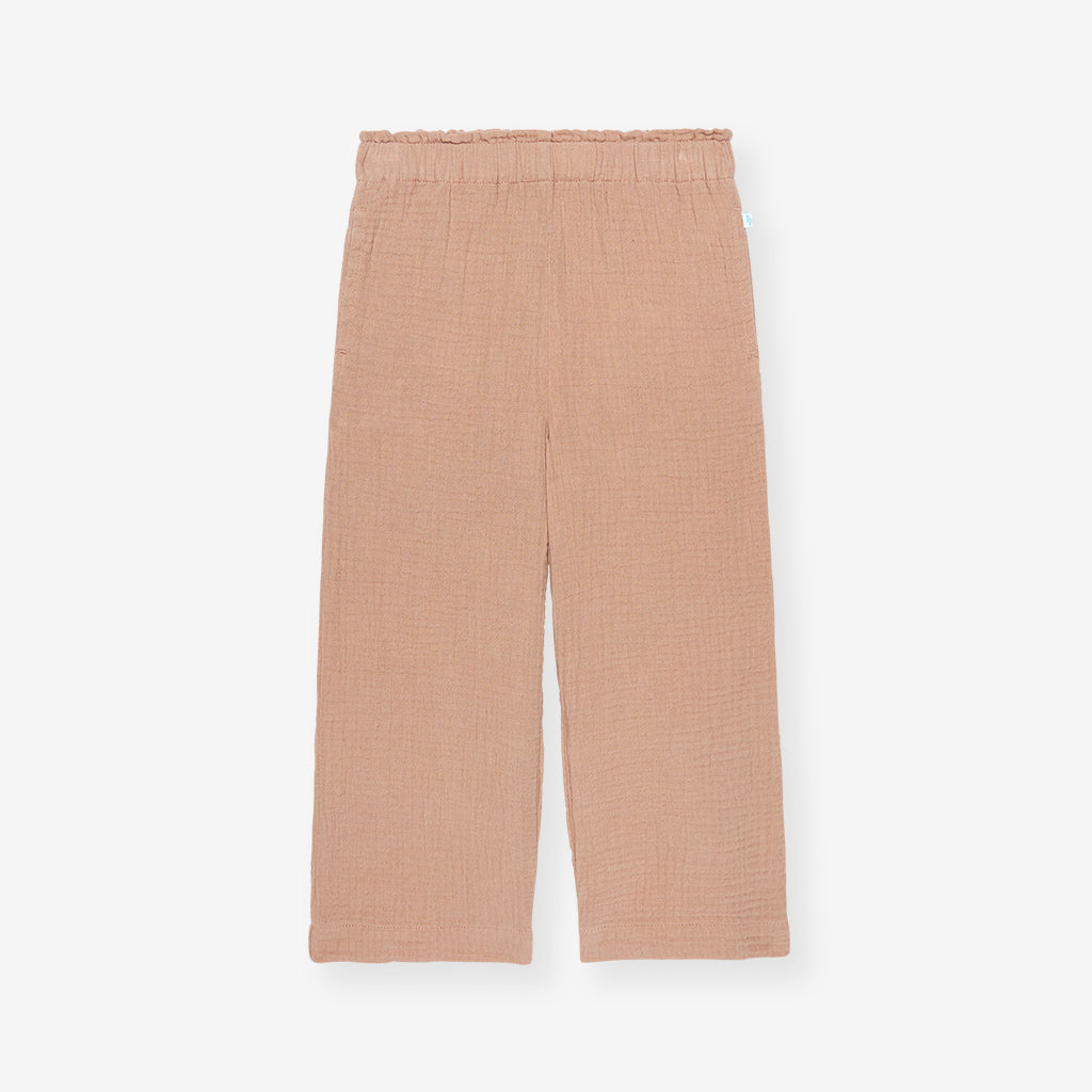 Macchiato Cotton Crinkle Paperbag Pants
