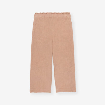 Macchiato Cotton Crinkle Paperbag Pants