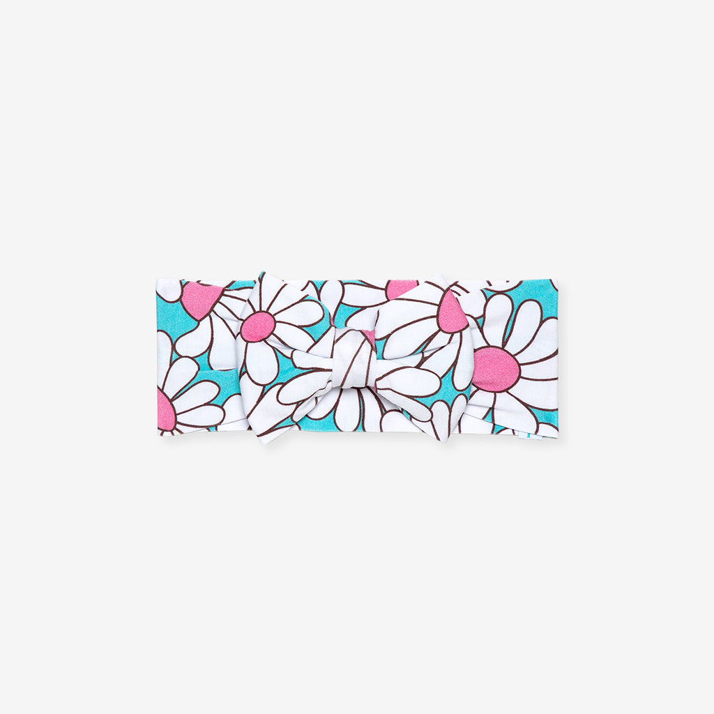 Retro Daisy Luxe Bow Headwrap