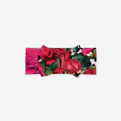 Wild Roses Luxe Bow Headwrap