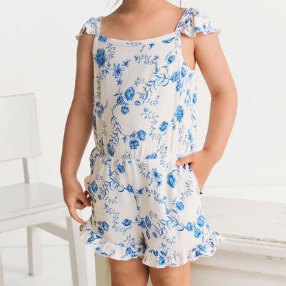 Hattie Flutter Sleeve Ruffled Romper