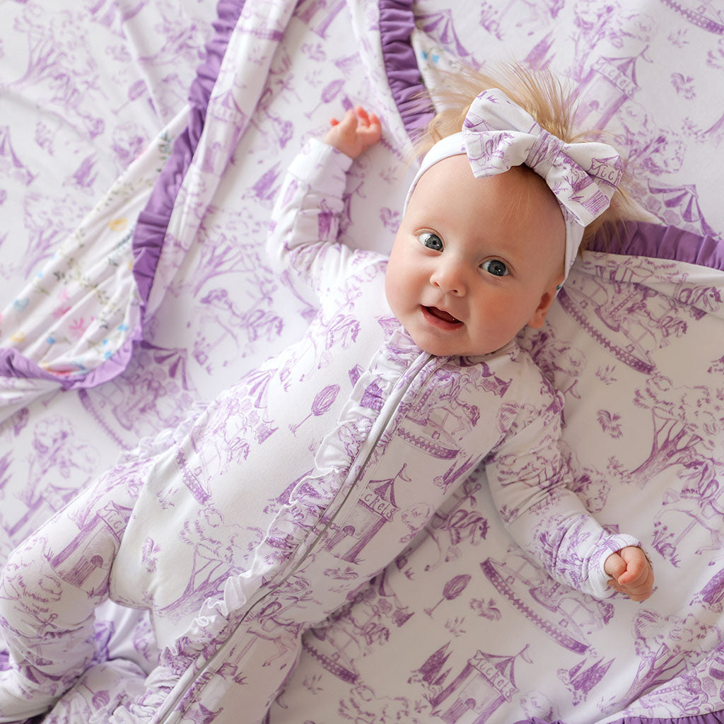 Babette Footie Ruffled Zippered One Piece